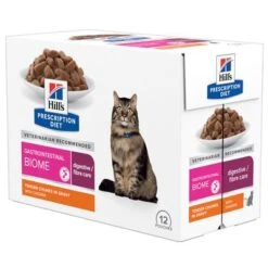 Hill's Prescription Diet Gastrointestinal Biome Con Pollo Sobres Para Gatos -KONG Ventas 1402312 pla hills prescriptiondiet gastrointestinal biome huhn 85g hs 02 0