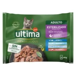 Ultima Cat Sterilized 48 X 85 G Comida Húmeda Para Gatos -KONG Ventas 181497 ultima cat sterilized fleischauswahl hs 02 5