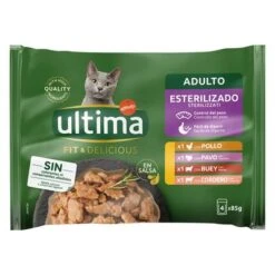 Ultima Cat Sterilized 48 X 85 G Comida Húmeda Para Gatos -KONG Ventas 181498 ultima cat sterilized fischauswahl hs 02 2