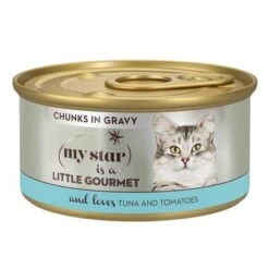 My Star Bocaditos En Salsa Gourmet En Latas 24 X 85 G Para Gatos -KONG Ventas 1 mystar littlegourmet chunksingravy tuna 85g 7