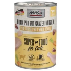MAC's 12 X 400 G En Latas Para Gatos -KONG Ventas 238697 pla macs katzenfutter huhnpur gefluegelherzen 400g hs 01 3