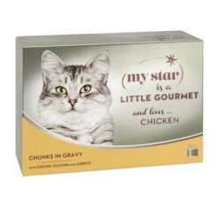 My Star Bocaditos En Salsa Gourmet En Latas 24 X 85 G Para Gatos -KONG Ventas 89149 pla mystar littlegourmet chunksingravy chickenzucchini 12x85g 1
