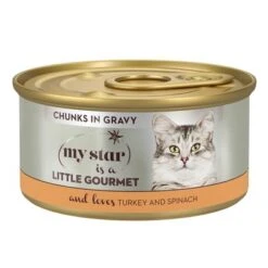 My Star Bocaditos En Salsa Gourmet En Latas 24 X 85 G Para Gatos -KONG Ventas mystar littlegourmet chunksingravy turkey 85g 6