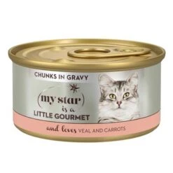 My Star Bocaditos En Salsa Gourmet En Latas 24 X 85 G Para Gatos -KONG Ventas mystar littlegourmet chunksingravy veal 85g 3
