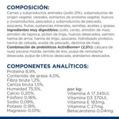 Hill's Prescription Diet Gastrointestinal Biome Con Pollo Sobres Para Gatos -KONG Ventas pd gi biome pouch cat bk33731m composition es 7